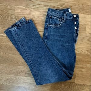 AGOLDE Riley High Rise Straight Denim Jean - 27 - Blue